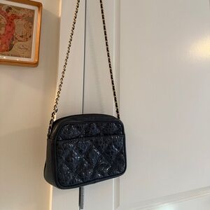 Giani Bernini Black Quilted Crossbody Bag